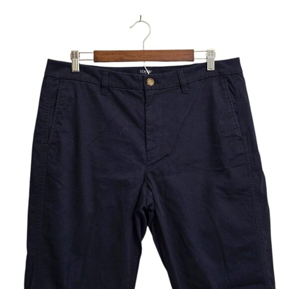 J. Crew Factory High Rise Girlfriend Chino Pants in Navy Sz 12 - Picture 3 of 9